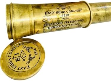 32 Inches Solid Brass Telescope with Antique Leather Cover