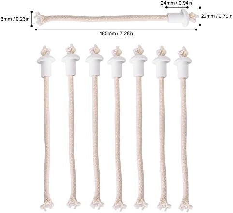 7Pcs Heat Kerosene Wick for Oil Lantern and Wine Bottle Candles
