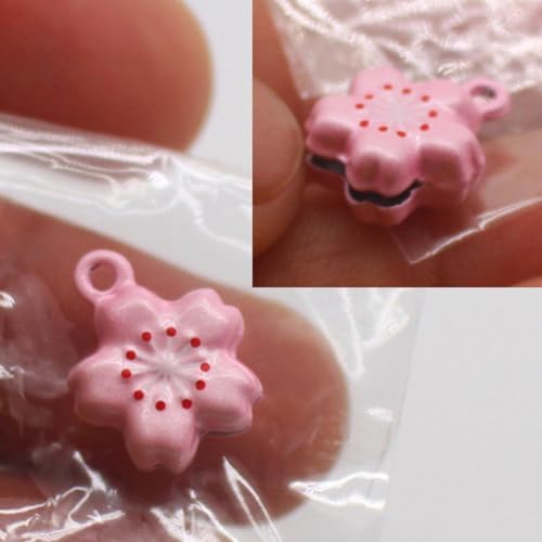 10 Pcs Cherry Blossom Bells For DIY Jewelry And Crafts