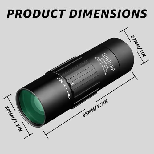 8x25 Compact Waterproof Monocular for Adults