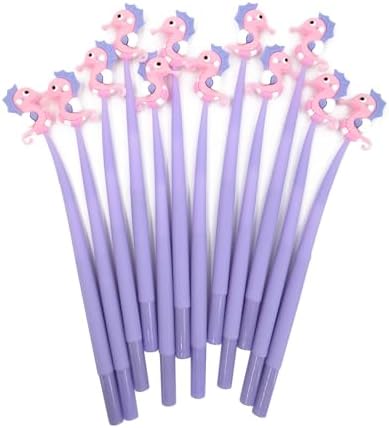 12 PCS Kawaii Seahorse Shaped Gel Pens