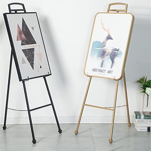 Gold Metal Art Easel Stand for Painting and Display