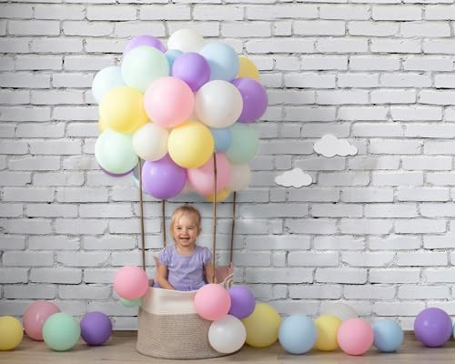 10x8 ft White Brick Wall Photo Backdrop