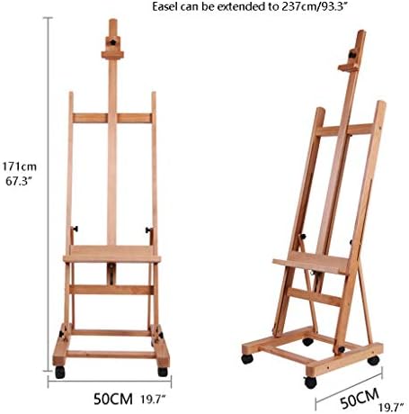 Adjustable Wooden Floor Easel for Art and Display