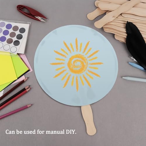 100 Pcs Jumbo Wooden Fan Handles 8 Inch Craft Sticks