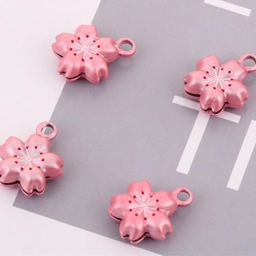 10 Pcs Cherry Blossom Bells For DIY Jewelry And Crafts