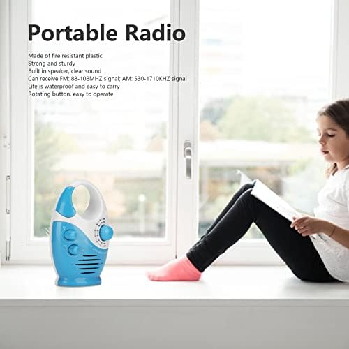Waterproof AMFM Radio with Hook Handle and Speakers