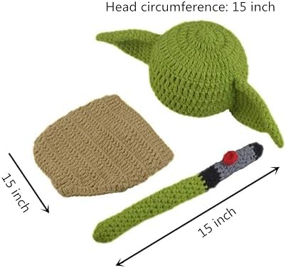 SPOKKI 3PCS Newborn Baby Hat Knit Posing Prop Set