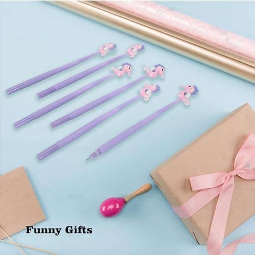 12 PCS Kawaii Seahorse Shaped Gel Pens