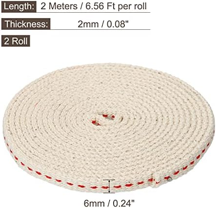 MECCANIXITY Oil Lamp Wick 2 Roll 65 Foot Cotton