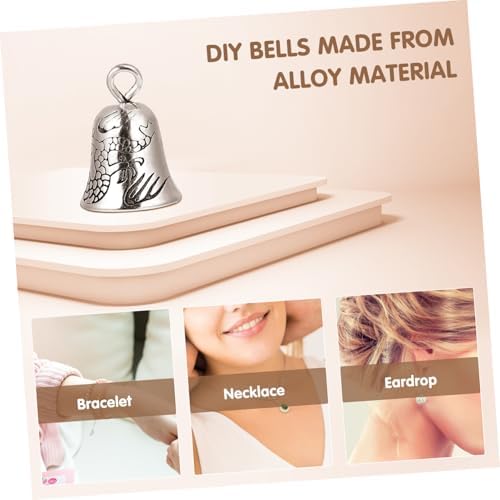 NUOBESTY 20pcs Silver Bells Charms Mini Jingle Bells for Jewelry Crafts