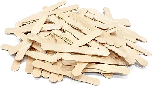 100 Pcs Jumbo Wooden Fan Handles 8 Inch Craft Sticks