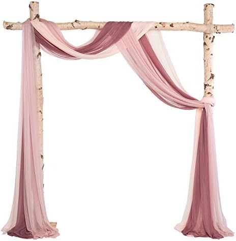 Lings Moment Wedding Arch Draping Fabric 3 Panels Dusty Rose Mauve Blush