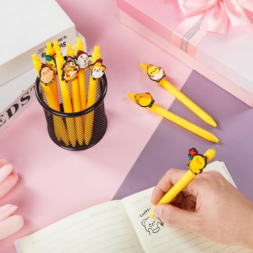 10 Pcs Cute Chicken Theme Ballpoint Pens for Kids and Office Use