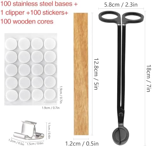 301Pcs Wood Wicks for Candle Making DIY Set