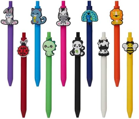 10 Pcs Cute Cartoon Animal Theme Ballpoint Pens