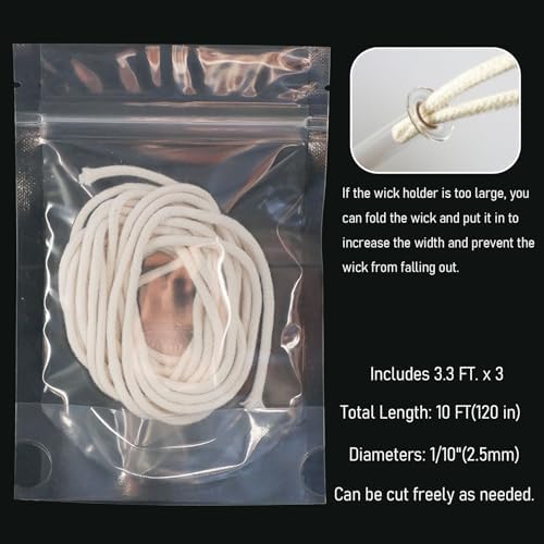 10 Ft Round 25mm Oil Lamp Wicks Replacement