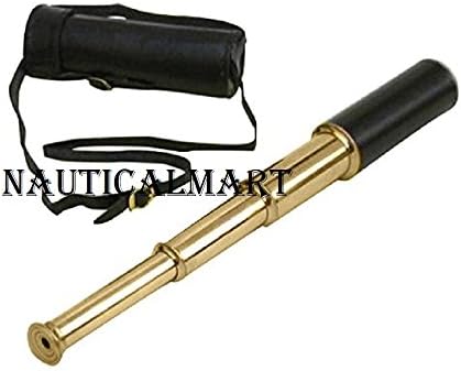 NauticalMart Elegant Retractable Telescope with Leather Case