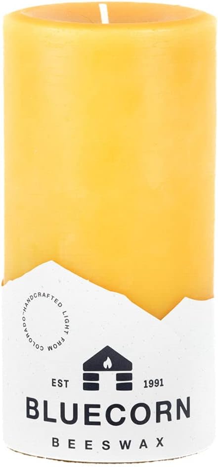 Bluecorn Beeswax 100 Pure Pillar Candles
