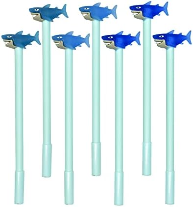 9 PCS Shark Gel Pens Cartoon Design School Office Gift
