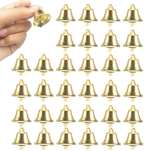 60PCS 1 Inch Gold Bells for Crafts and Decor