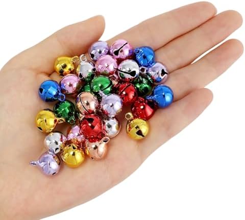 LIGHOON 120 Pcs 12 Inch Colorful Craft Bells