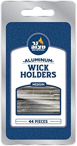 Ner Mitzvah Aluminum Wick Holders 44 Pack Medium