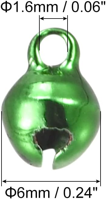 Uxcell Jingle Bells 14 Inch 48pcs Copper Green Craft Bells