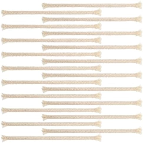 20 Pcs Cotton Braided Lamp Wicks for Oil Lamps and Candles