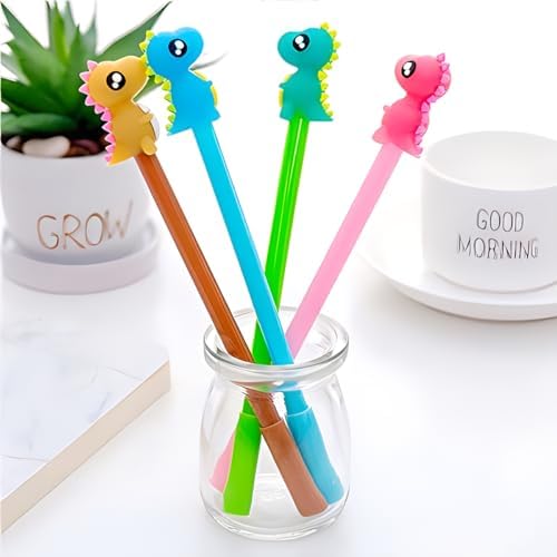 12Pcs Bulk Cute Dinosaur Gel Ink Pens for Kids and Adults
