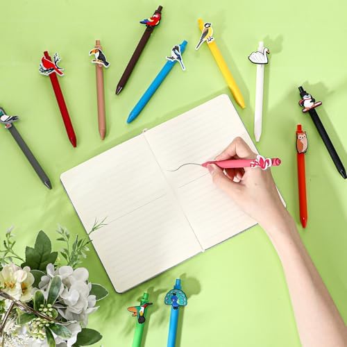 12 Pcs Bird Themed Ballpoint Pens for Bird Lovers