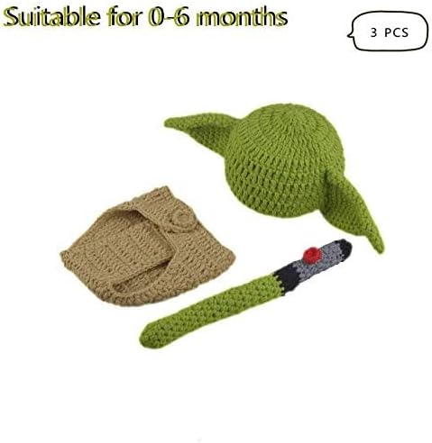 SPOKKI 3PCS Newborn Baby Hat Knit Posing Prop Set