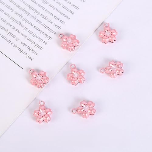 10 Pcs Cherry Blossom Bells For DIY Jewelry And Crafts