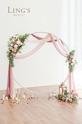Lings Moment Wedding Arch Draping Fabric 3 Panels Dusty Rose Mauve Blush