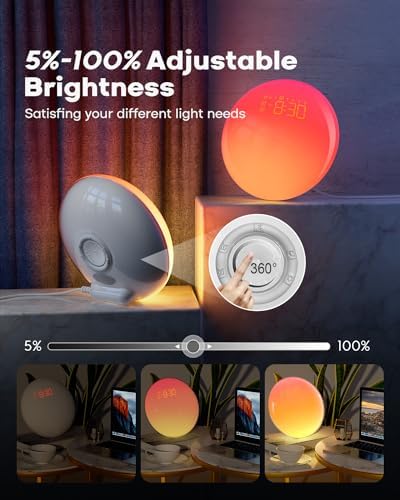 Dekala Smart Sunrise Alarm Clock with Wake Up Light and White Noise