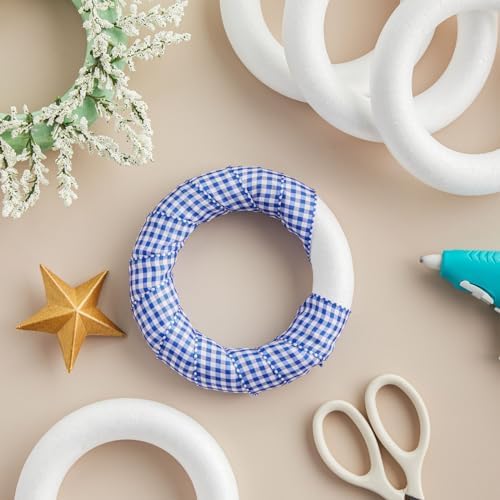 Juvale 6 Inch Foam Wreath Forms 8 Pack