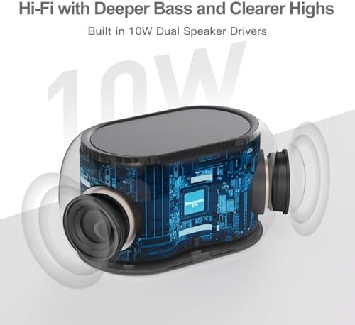 ANJANK Alarm Clock with FM Radio and Bluetooth Speaker