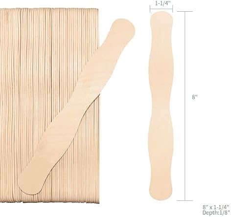 55 Pcs Jumbo Wooden Fan Handles 8 Inch