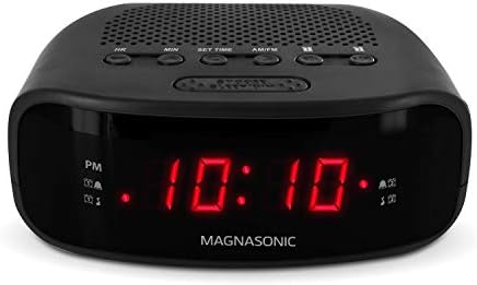 Magnasonic Digital AM FM Clock Radio with Dual Alarm and Sleep Function