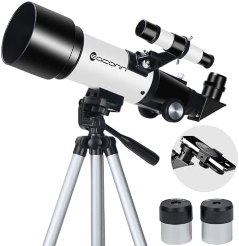 EACONN 70mm Refractor Telescope for Kids and Adults