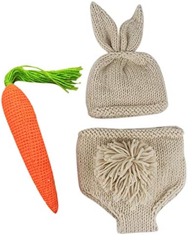 Newborn Baby Easter Carrot Rabbit Posing Prop Set