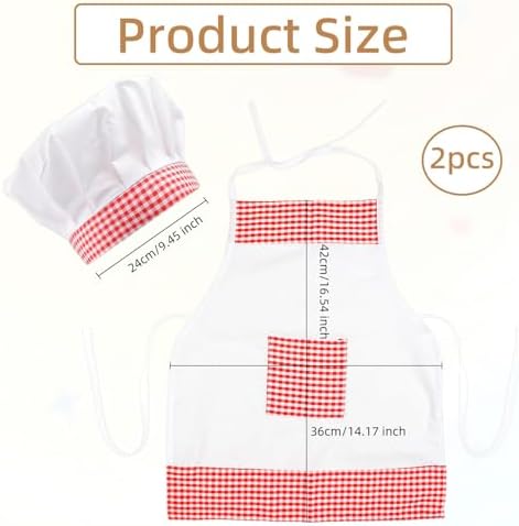 2PCS Baby Chef Costume with Apron and Hat for 6-24 Months