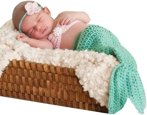 MG House Baby Mermaid Costume Set for Newborn Photography
