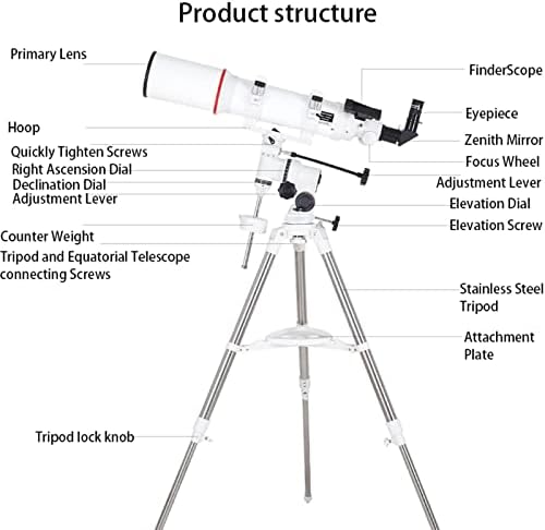 Refractor Telescope for Adults and Kids with 102mm Aperture