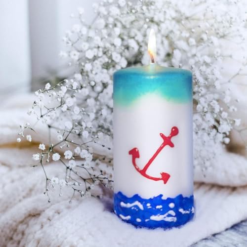 LM-Kreativ Rainbow Candle Painting Kit - 6 Pens for DIY Candle Art