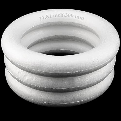 3 Pack 12 Inch Craft Foam Wreath for DIY Projects