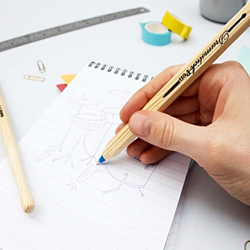 Suck UK Drumsticks Ballpoint Pens - Set of 2 Blue Pens