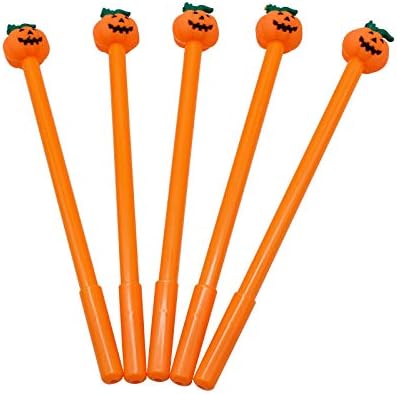 Maydahui 30 Pcs Halloween Pumpkin Shape Gel Ink Rollerball Pens
