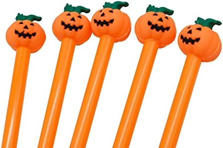 Maydahui 30 Pcs Halloween Pumpkin Shape Gel Ink Rollerball Pens