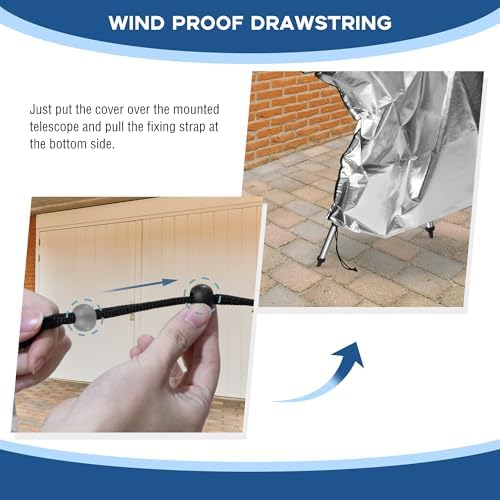 Telescope Cover with Adjustable Drawstring - 376 Inch Diameter